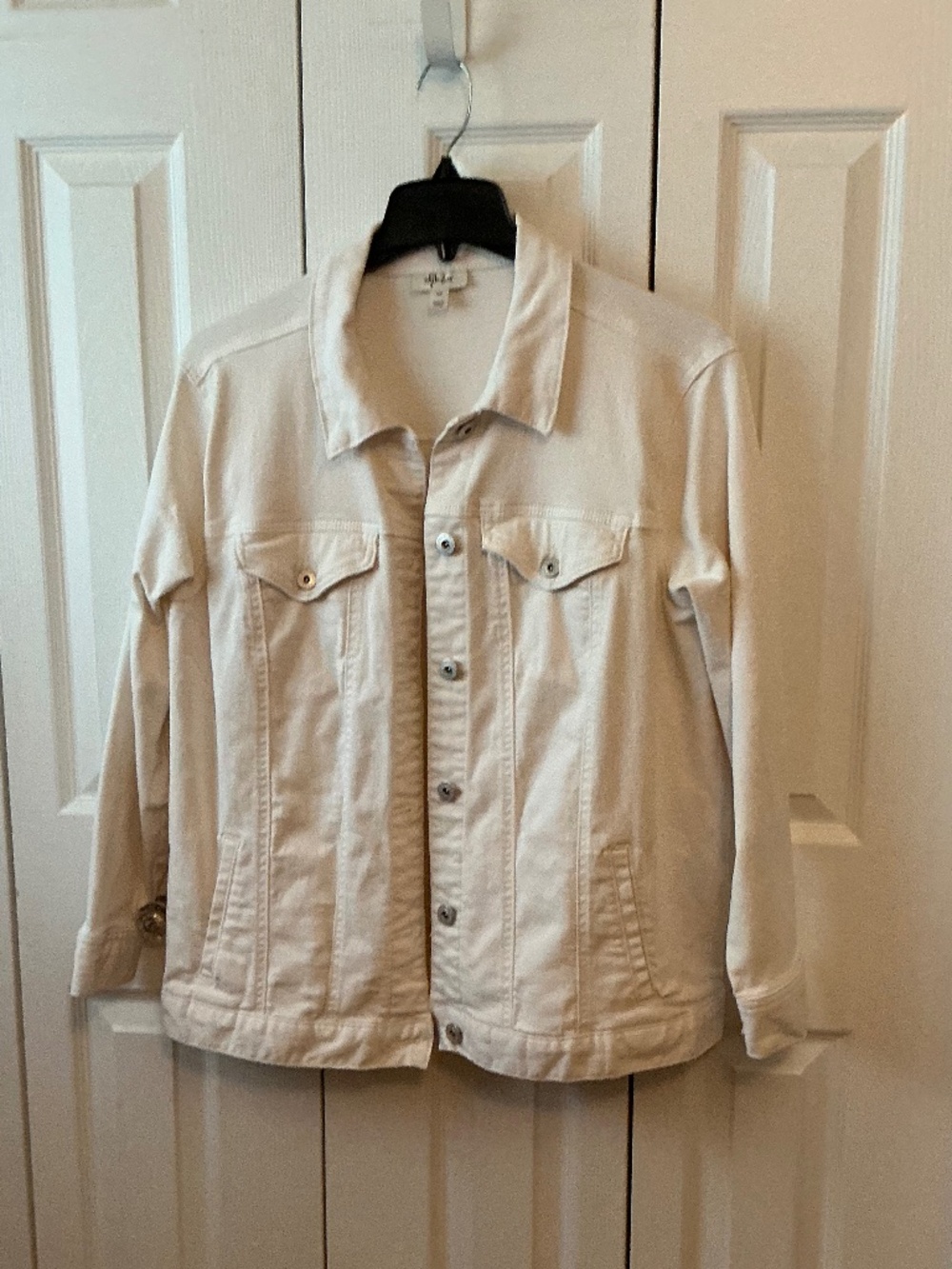 Style & Co Women’s White Jeans Jacket